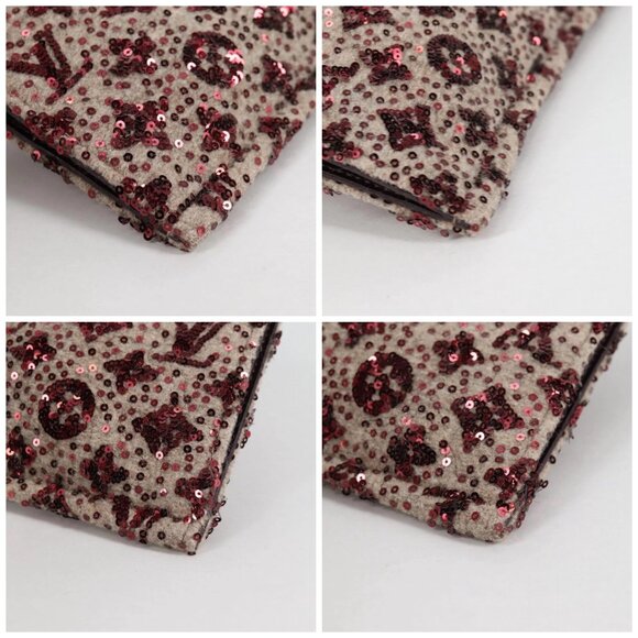 LOUIS VUITTON Monogram Sunshine Express Clutch Bag Bordeaux LV Auth 140504V - Picture 14 of 16